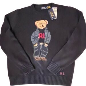 🆕- Polo Ralph Lauren Polo Bear Sweater. size: large NWT